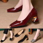 Nowe Francuskie Buty na Grubym Obcasie