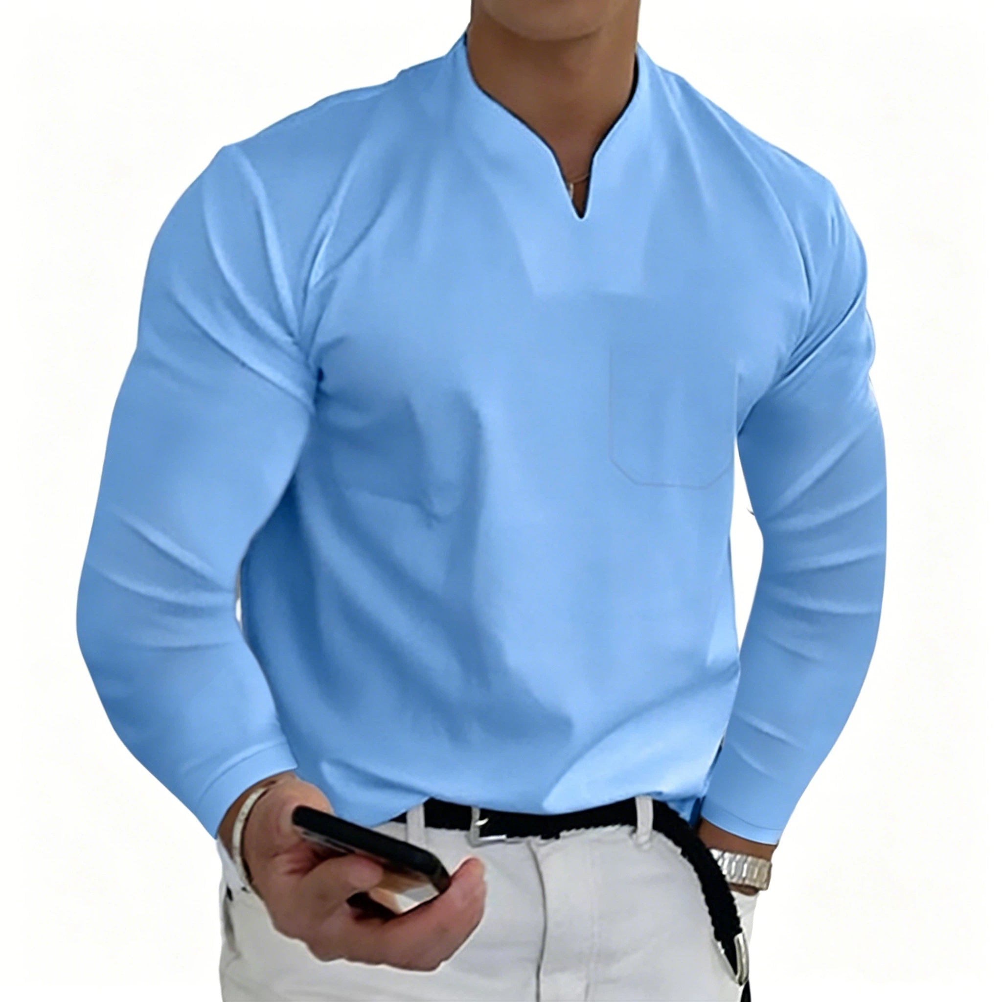 Męska Koszulka Sportowa V-Neck